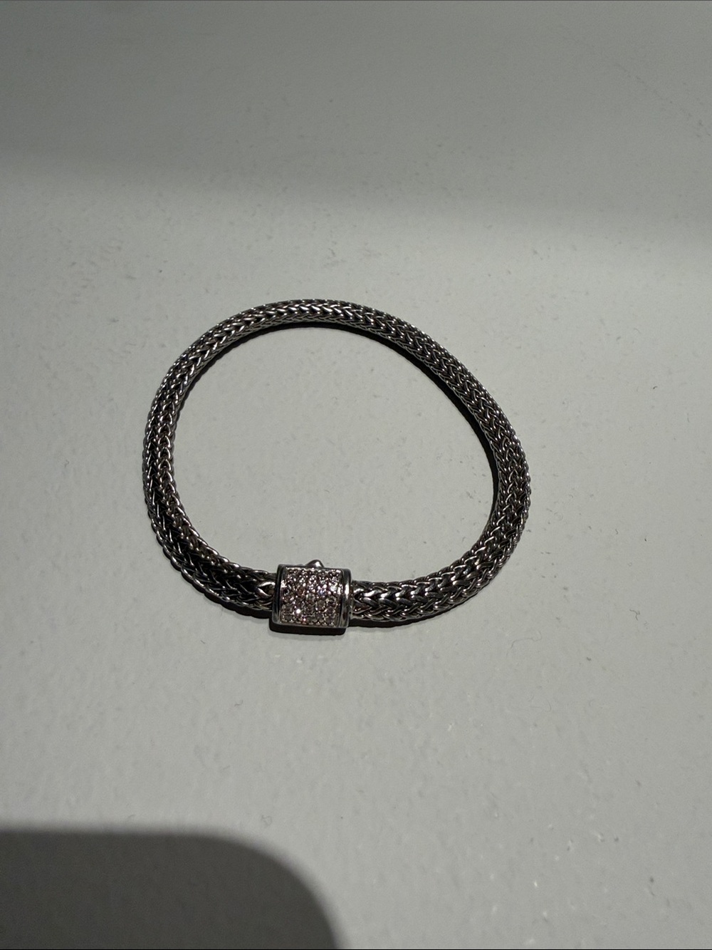 John Hardy Sterling Silver Diamond Bracelet